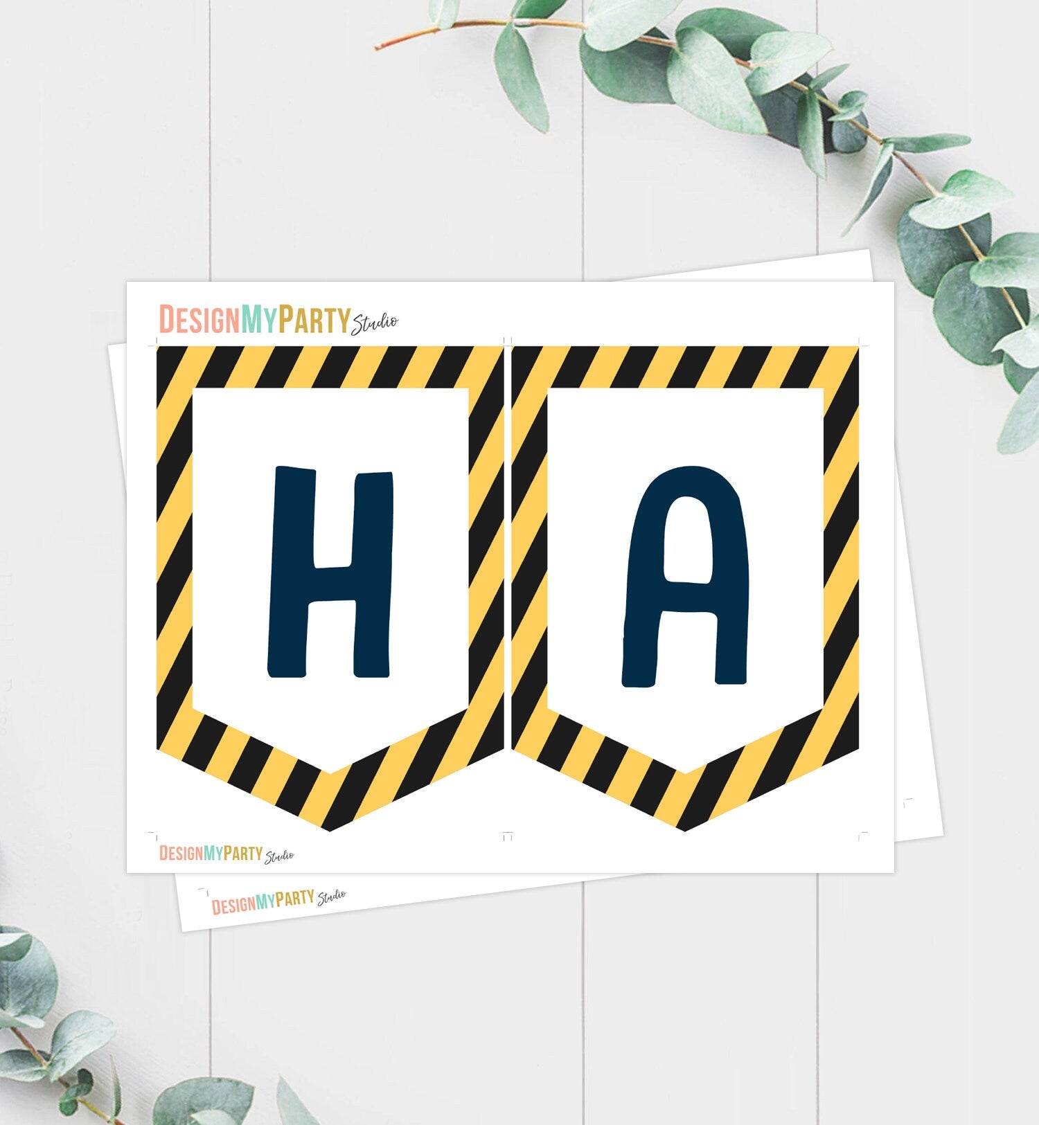 Happy Birthday Banner Construction Birthday Banner Boy Dump Truck Excavator Banner Decor Digger Instant Digital Download Printable 0458