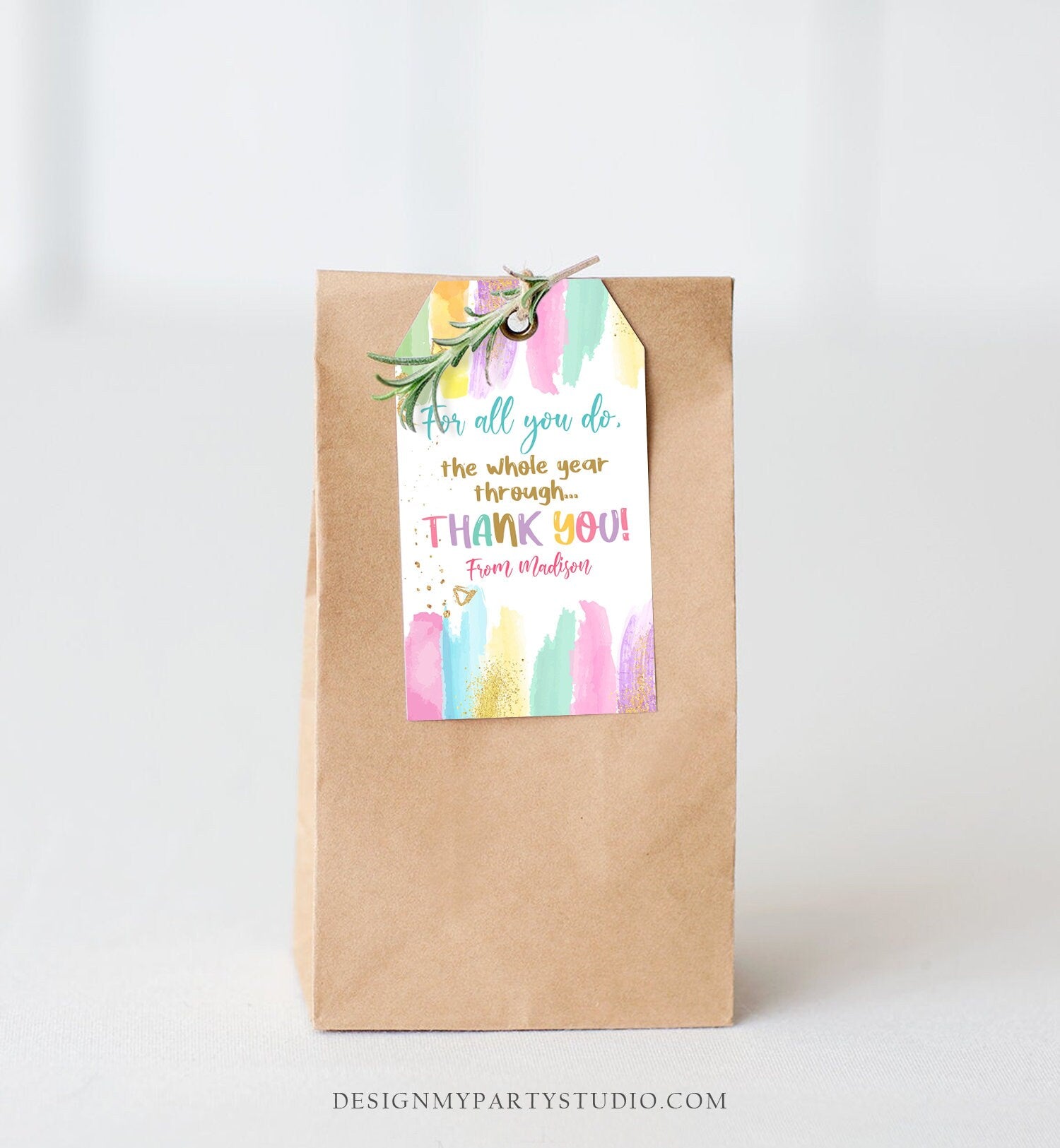 Editable Teacher Appreciation Favor Tags Teacher Tag Teacher Appreciation Week Tag Daycare Childcare School Corjl Template Printable 0464