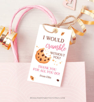 Editable Summer Teacher Appreciation Gift Tag Kids Would Crumble Without You Cookie Tag End Of School Year Tag Corjl Template Printable 0464