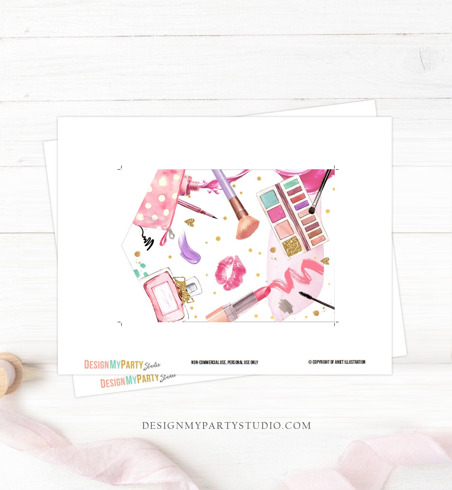 Spa Birthday Banner A-Z Alphabet Numbers Banner Happy Birthday Banner Glitters and Glamour Makeup Girl Party Decor Download Printable 0420