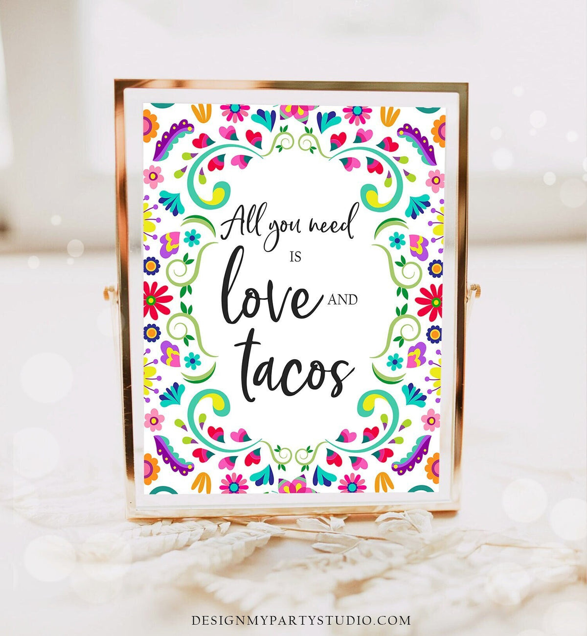 All You Need is Love and Tacos Sign Couples Shower Taco Bar Fiesta Bridal Shower Baby Shower Decor Cactus Mexico Download Printable 0466