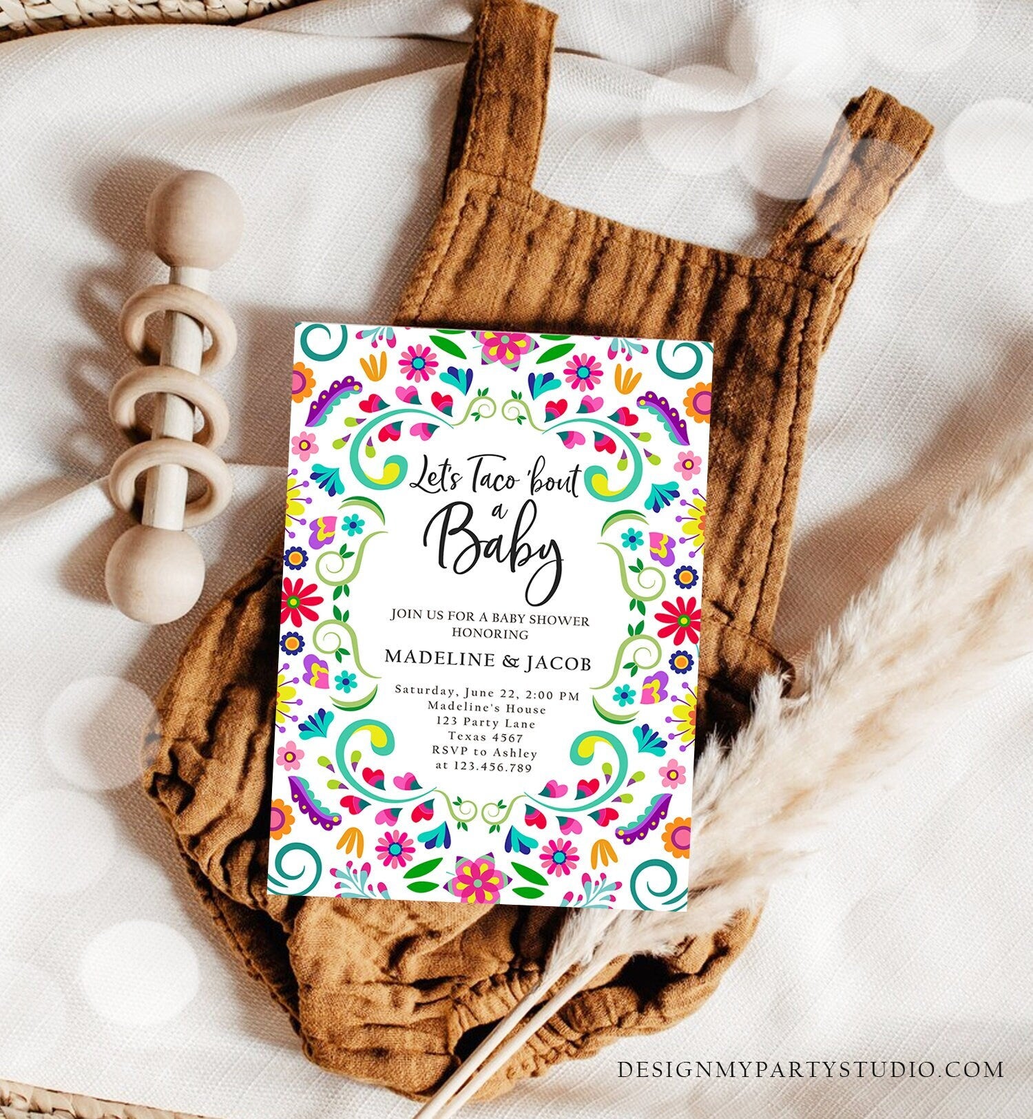 Editable Let's Taco Bout a Baby Shower Invitation Cactus Mexican Fiesta Couples Shower Mexico Sprinkle Digital Template Corjl Printable 0466