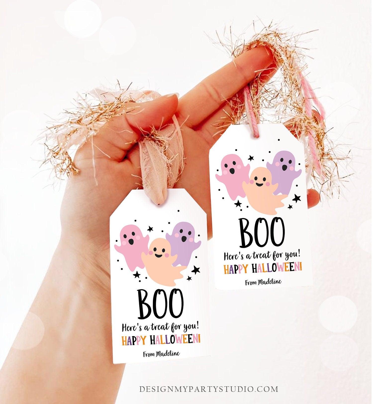 Editable Halloween Favor Tags Boo Gift Tags Costume Party Trick Or Treat Favor Tags Halloween Party Download Printable Template Corjl 0261