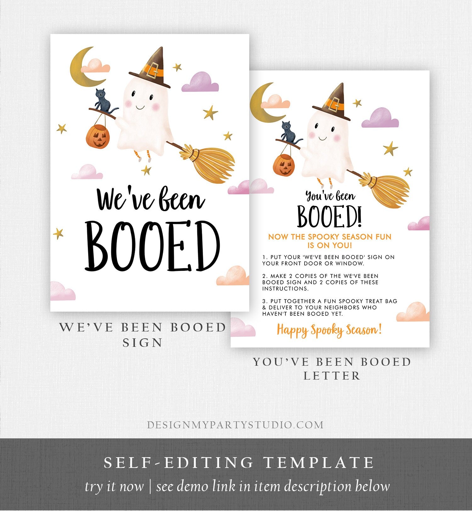 Editable You've Been Booed Halloween Game Printable We've Been Booed Neighborhood Halloween Activity Spooky Season Printable 0479 0009