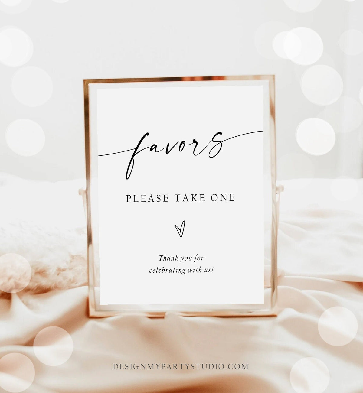 Favors Sign Minimalist Modern Wedding Bridal Shower Baby Shower Birthday Boho Rustic Instant Download Printable 0493