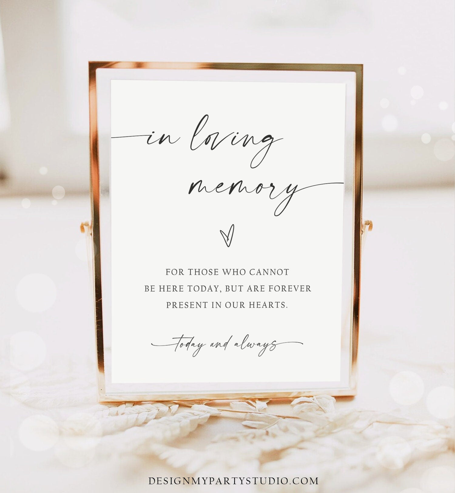 Editable In Loving Memory Sign Minimalist Memorial Sign Modern Wedding Until We Meet Again Boho Rustic Download PRINTABLE 0493