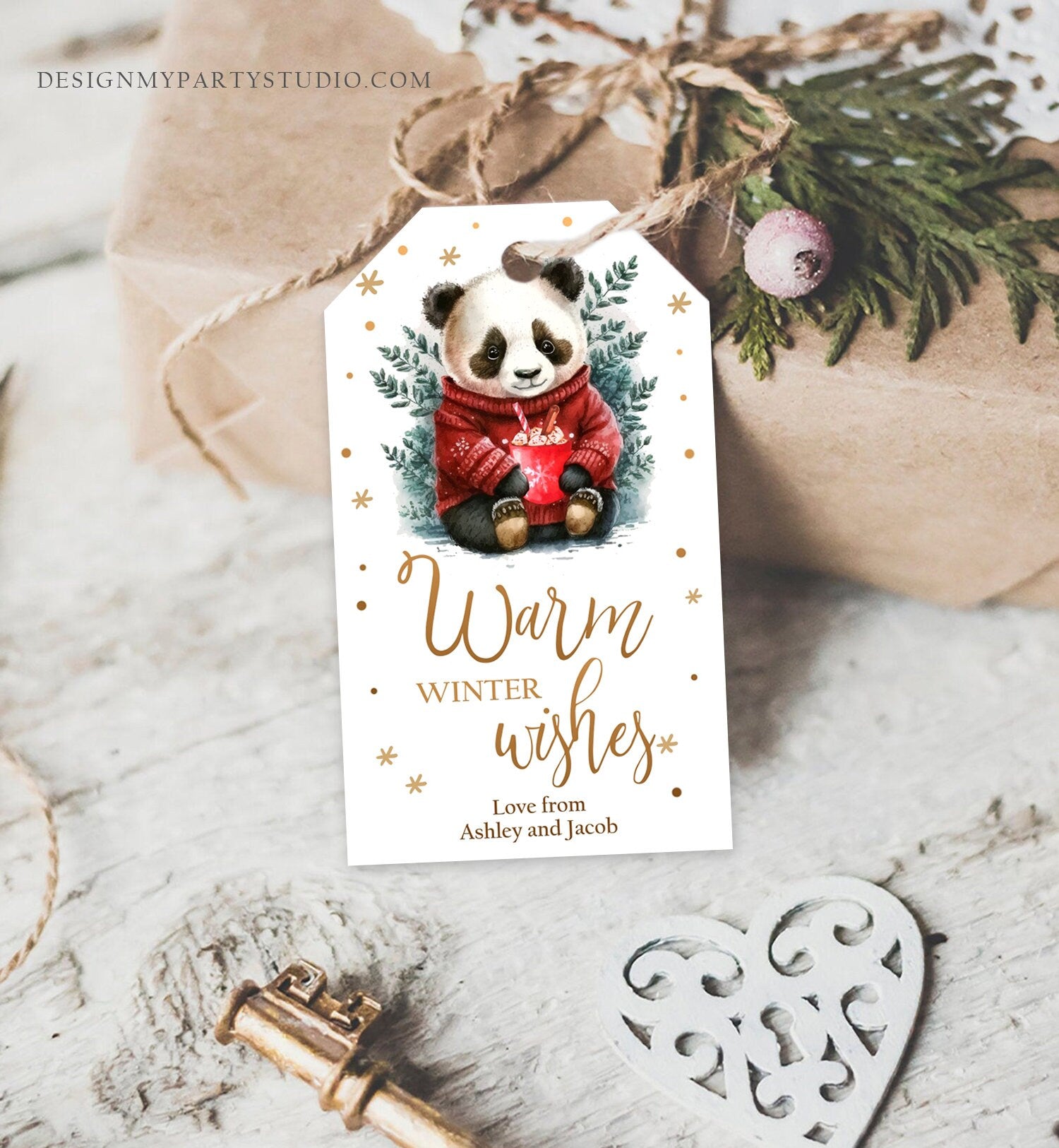 Editable Warm Wishes Tag Personalized Christmas Tag Hot Cocoa Tag Holiday Gift Tag Hot Chocolate Download Printable Template Corjl 044300353