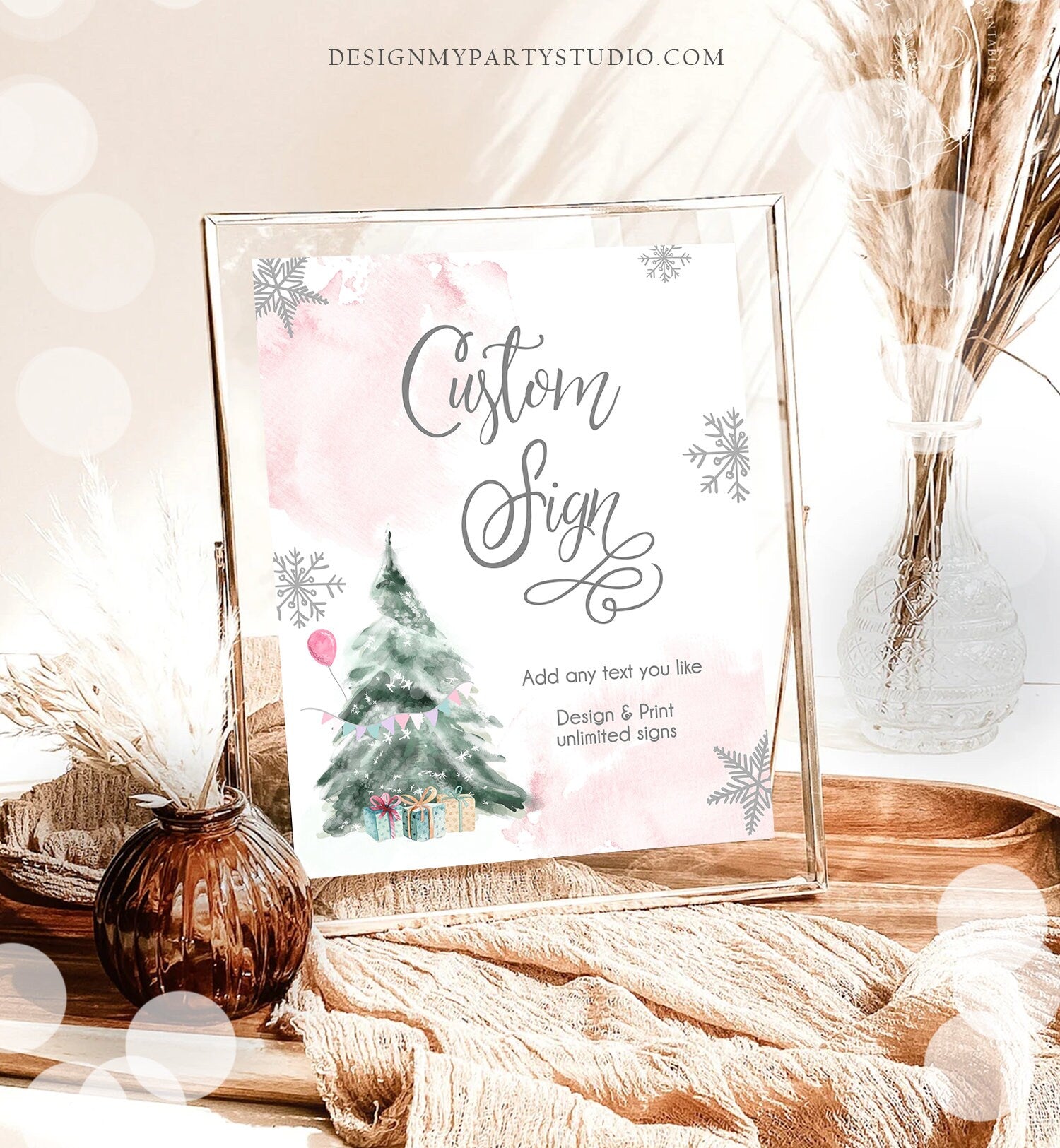 Editable Custom Sign Winter Birthday Sign Winter Onederland Decor 1st Birthday Party Its Cold Outside 8x10 Download PRINTABLE Corjl 0363