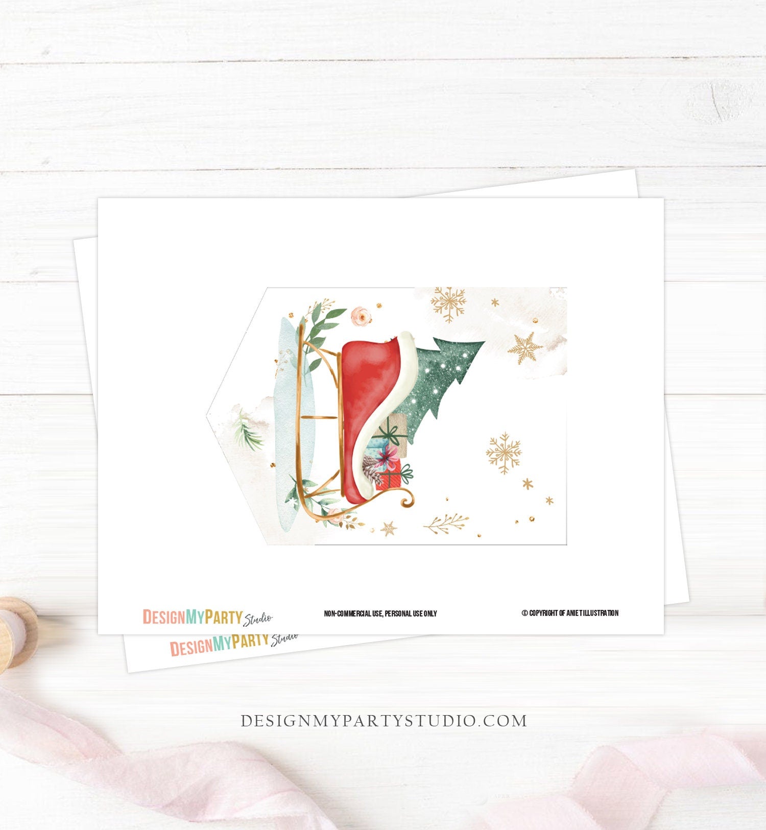 Sleigh Winter Banner A-Z Alphabet Numbers Banner Winter Onederland Decor Magical Winter Christmas Sleigh Happy Birthday Decor Printable 0353