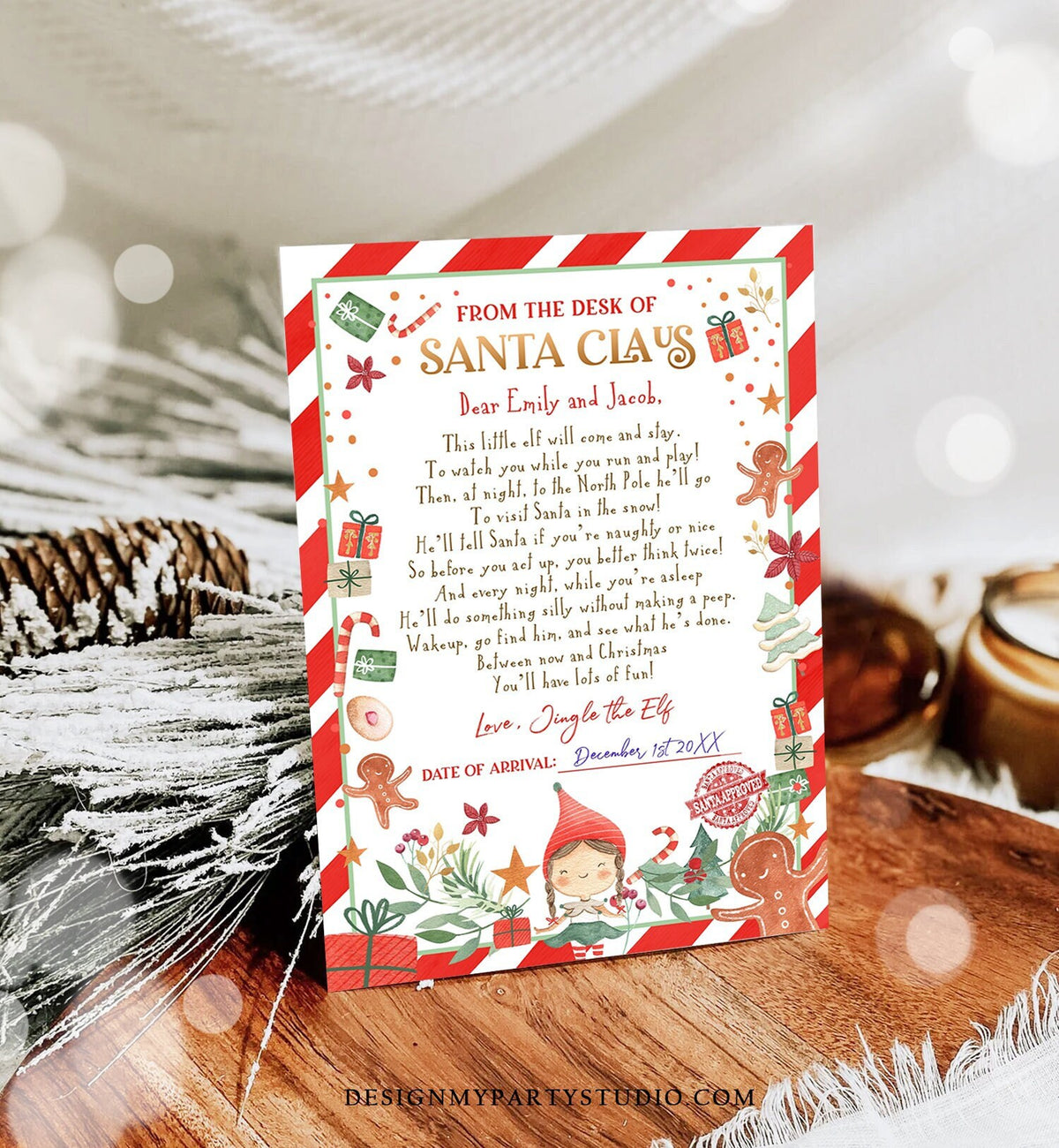 Editable First Time Elf Arrival Letter Return Letter Christmas Elf I&#39;m Back Elf Welcome Christmas Elf Santa Claus Printable Template 0358