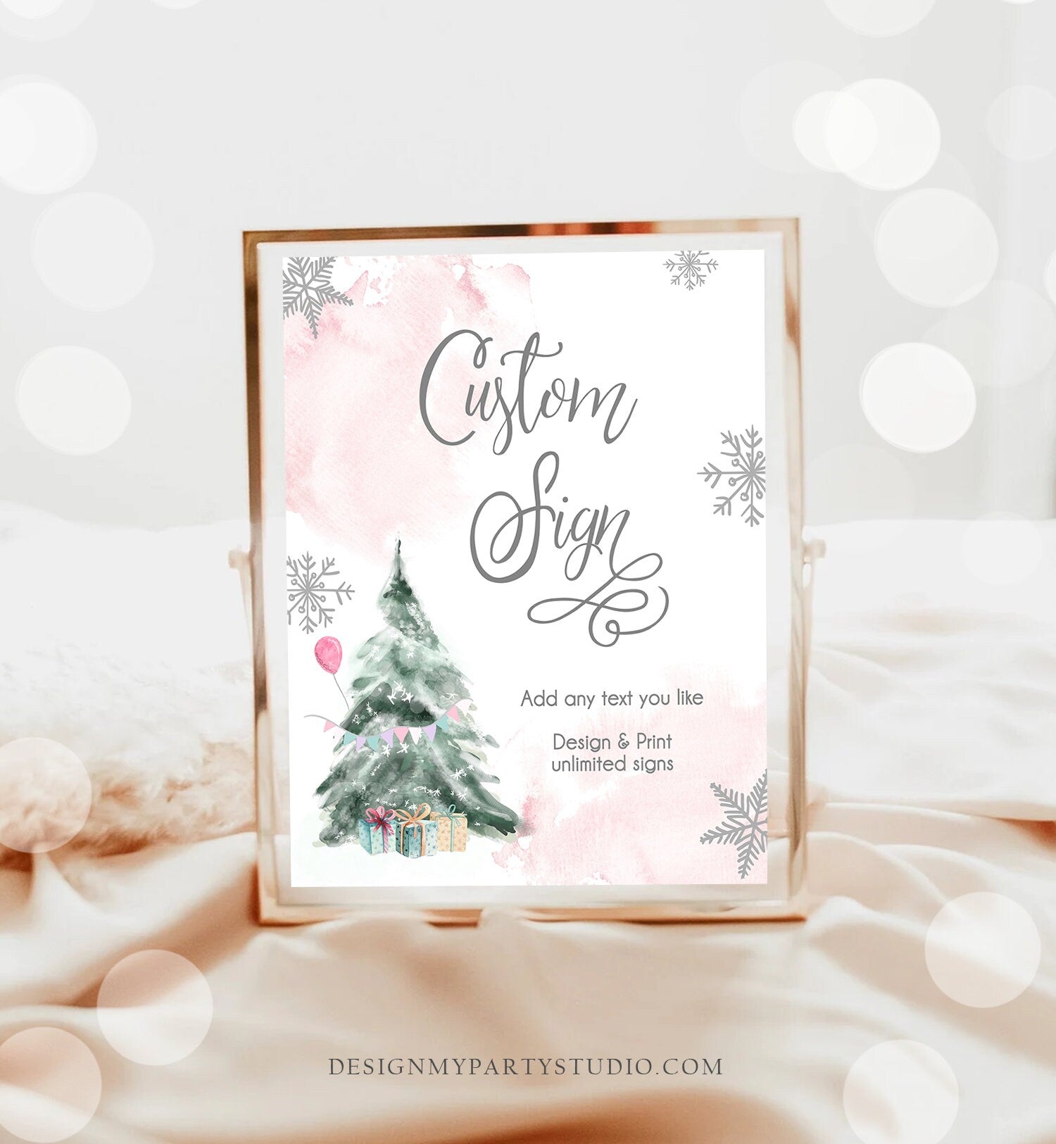 Editable Custom Sign Winter Birthday Sign Winter Onederland Decor 1st Birthday Party Its Cold Outside 8x10 Download PRINTABLE Corjl 0363