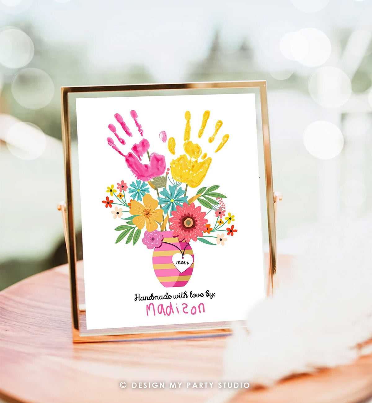 Mother&#39;s Day Craft Birthday Activity Floral Bouquet Mothers Day For Mom For Grandma DIY Kids Classroom Toddler Baby Download Printable 0507