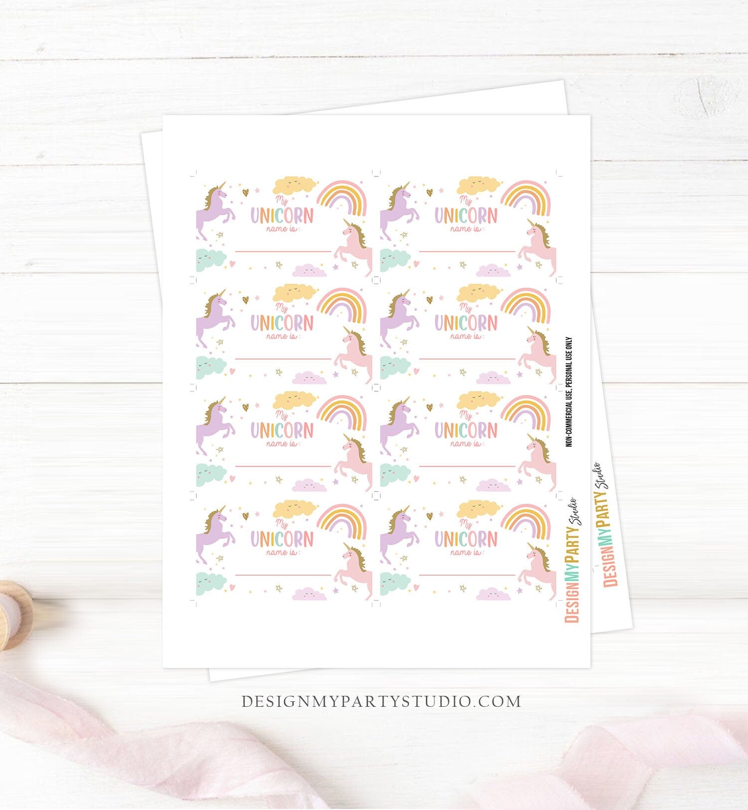 What Is your Unicorn Name Game Unicorn Birthday Game Party Activity Magical Unicorn Rainbow Pastel Girl Template Printable Corjl 0426