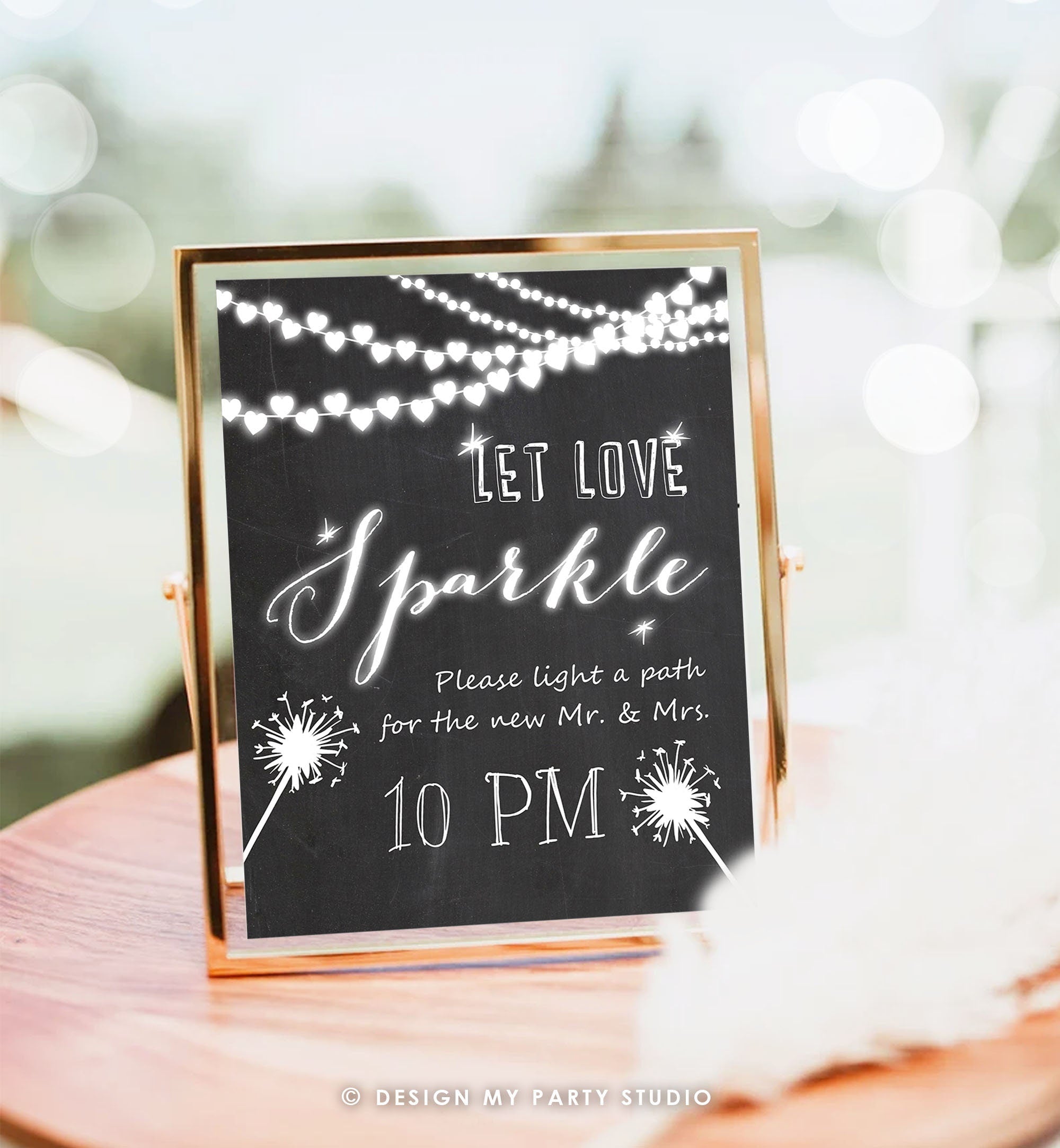 Editable Let Love Sparkle Wedding Sign Send Off Rustic Wedding Decor Wedding Signage Light a Path Sparkle Digital Template Printable 0110