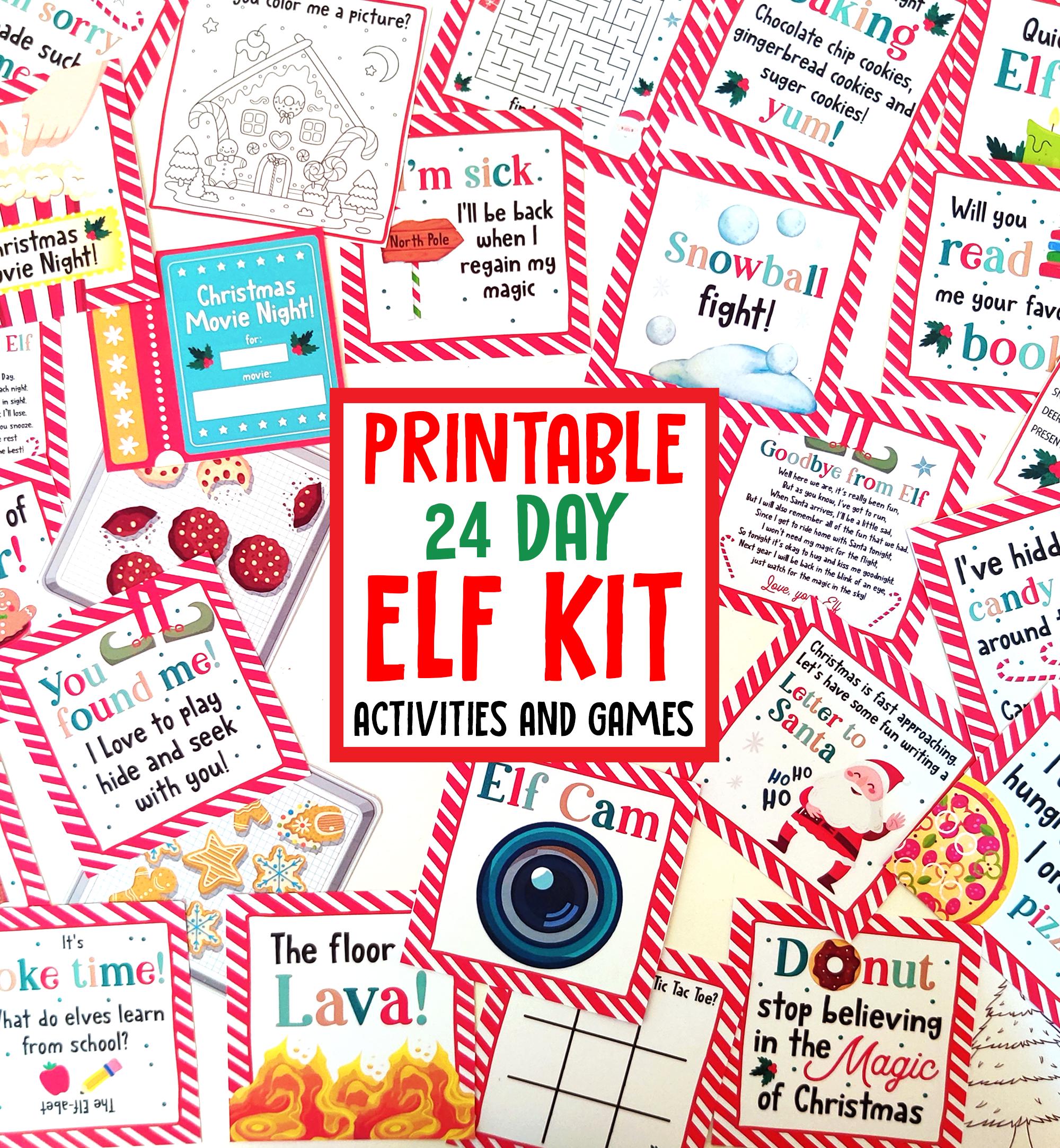 Elf Kit 24 Days Mega Bundle Christmas Elf Props Kit Elf Activities Elf Notes Elf Letters Elf Ideas Games Bundle DIY Instant Download 0008