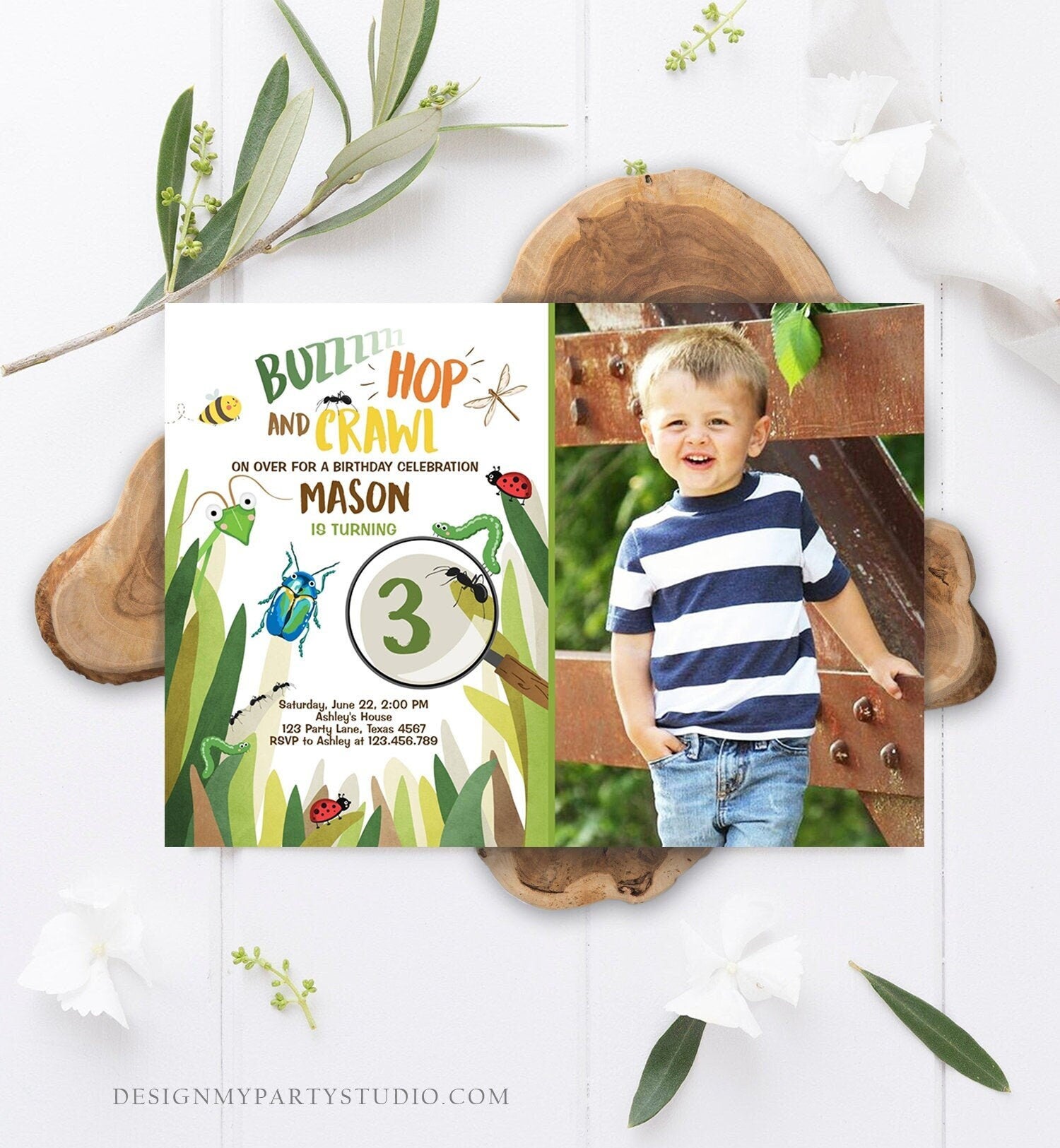 Editable Bug Birthday Invitation Insect Party Bugging Outdoor Bug Hunt Bugs Boy Garden Party Digital Download Template Printable 0090