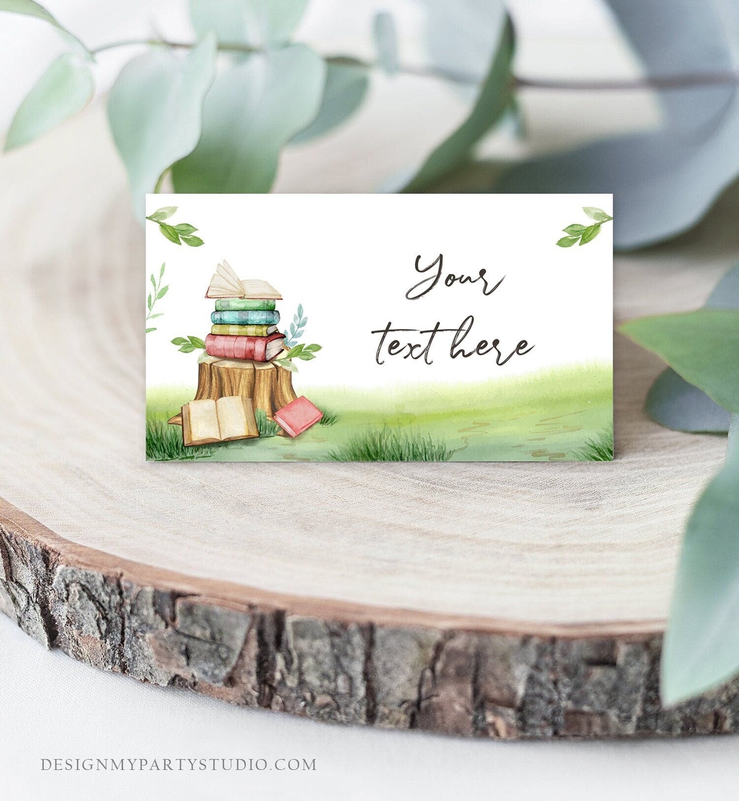 Editable Storybook Food Labels Book Themed Place Card Tent Card Escort Card Book Baby Shower Decor Neutral Digital Template Printable 0427