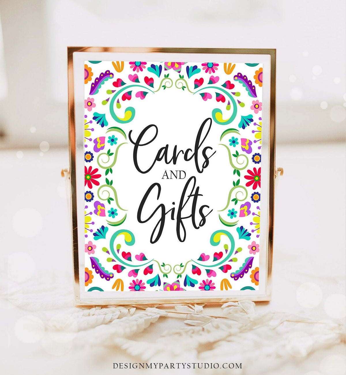 Cards and Gifts Sign Fiesta Cards Cactus Cards and Gifts Mexico Gift Table Baby Shower Decor Mexican 8x10 Instant Download Printable 0466