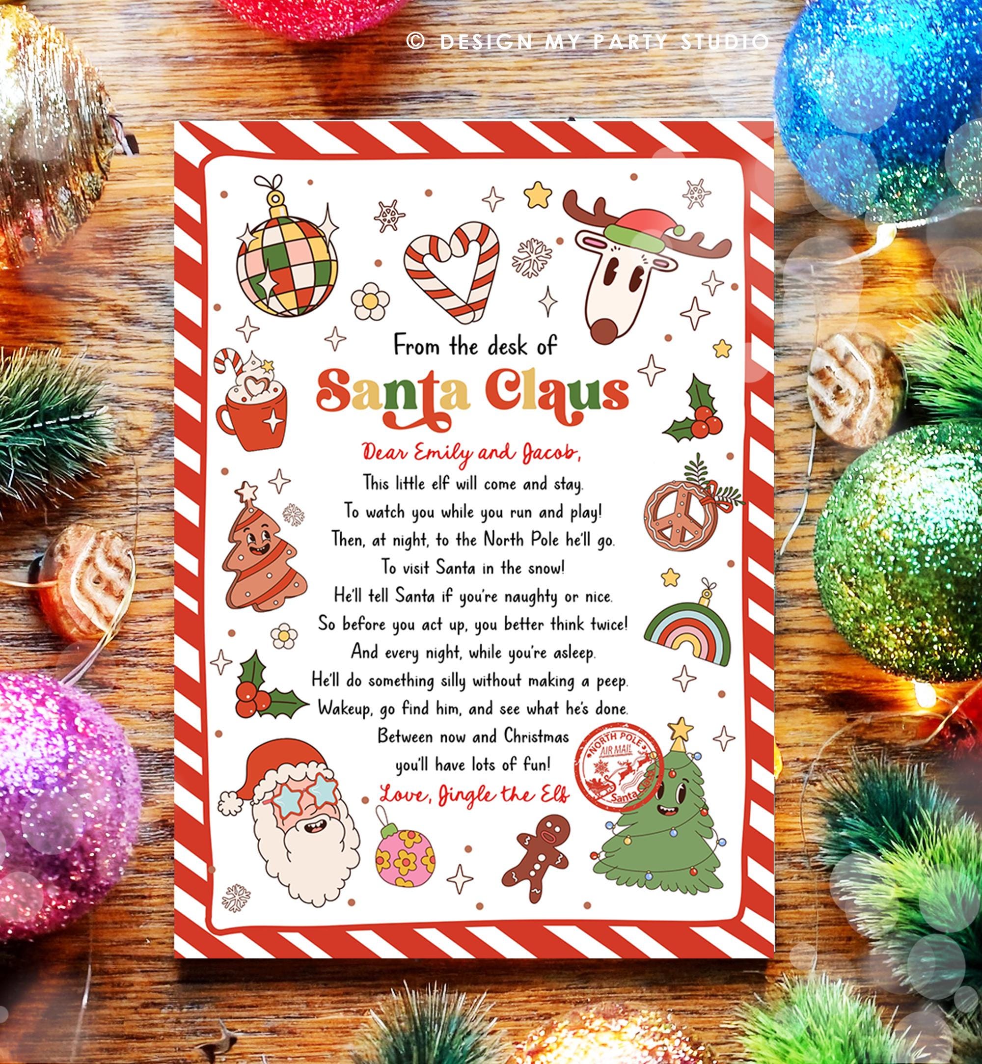 Editable From the Desk of Santa Claus First Time Elf Arrival Letter Return Letter Christmas Elf I'm Back Digital Template Printable 0522