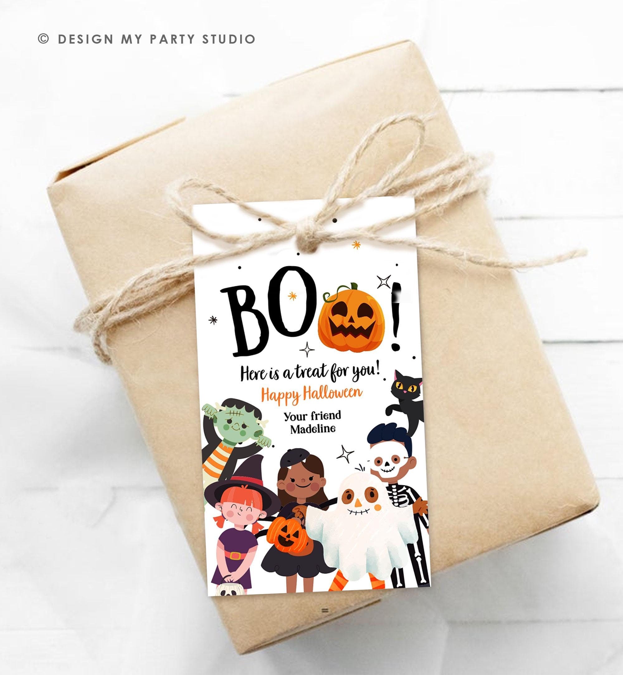 Editable Halloween Favor Tags Boo Gift Tag Costume Party Trick Or Treat Favor Tag Birthday Party Download Printable Template 0473 0261