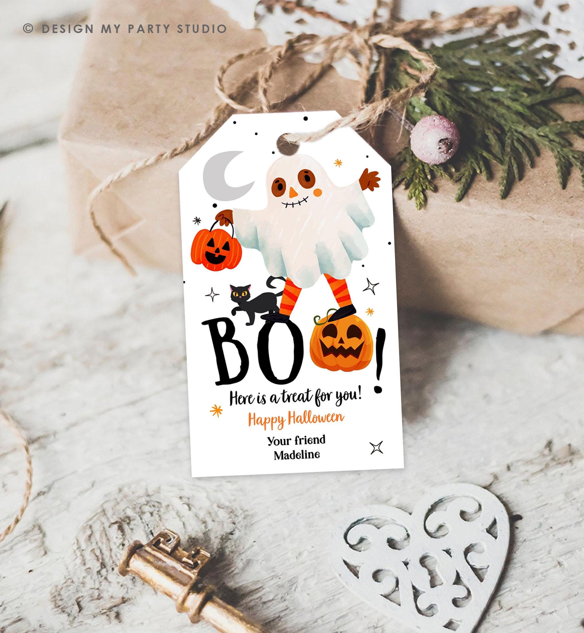 Editable Halloween Favor Tags Boo Gift Tag Costume Party Trick Or Treat Favor Tag Birthday Party Download Printable Template 0473 0261