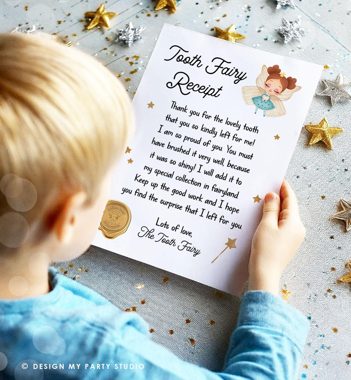 Tooth Fairy letter First Tooth Fairy Certificate Tooth Fairy Note Lost Tooth Fairy Receipt Boy Girl Printable Digital Instant Download 0526