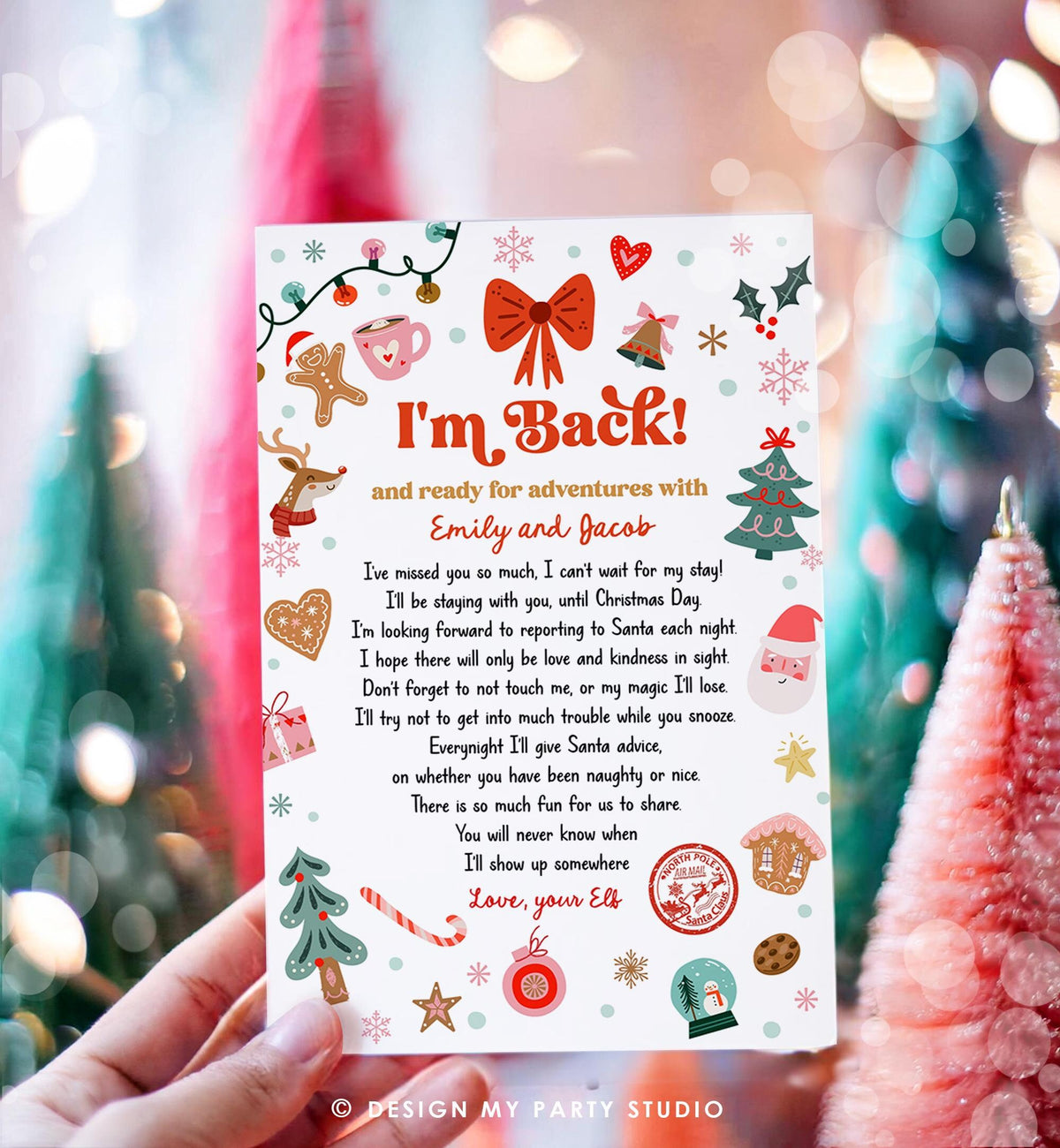 Editable Elf Arrival Letter Return Letter Christmas Elf I&#39;m Back Elf Welcome Christmas Elf Letter From Your Elf Printable Template 0529