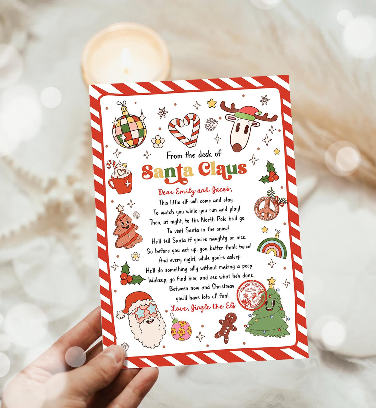 Editable From the Desk of Santa Claus First Time Elf Arrival Letter Return Letter Christmas Elf I&#39;m Back Digital Template Printable 0522