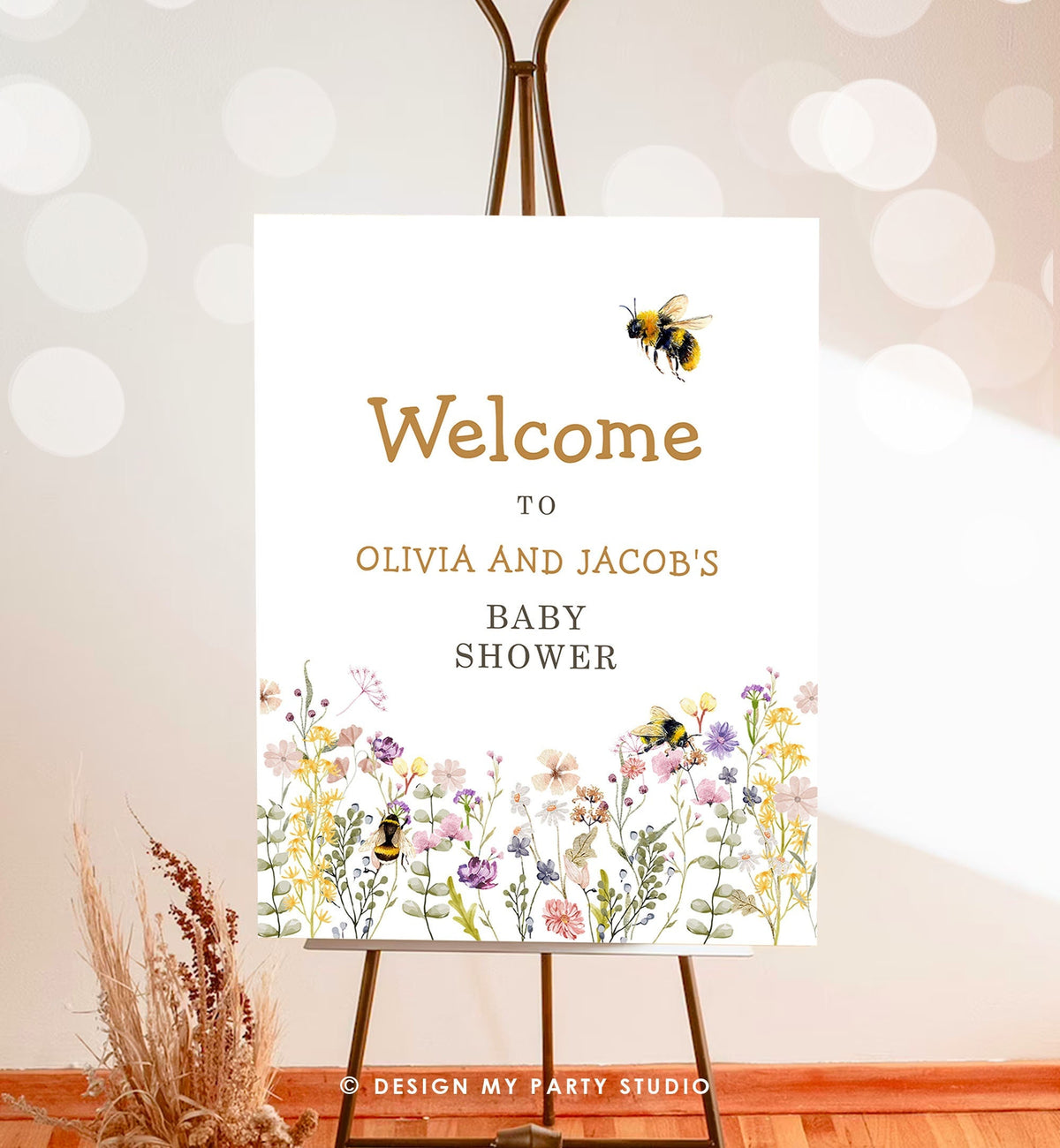 Editable Bee Welcome Sign Honey Baby Shower Mama to Bee Yard Sign Sweet as Can Bee Birthday Summer Poster Template PRINTABLE Corjl 0502