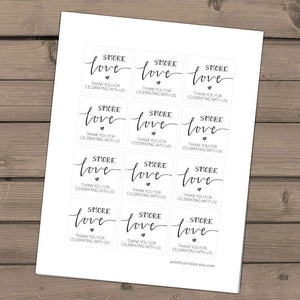 Printable Wedding Favor Tags Thank You Printable (Download Now) -    Wedding favor tags printable, Wedding favor printables, Printable favor tags