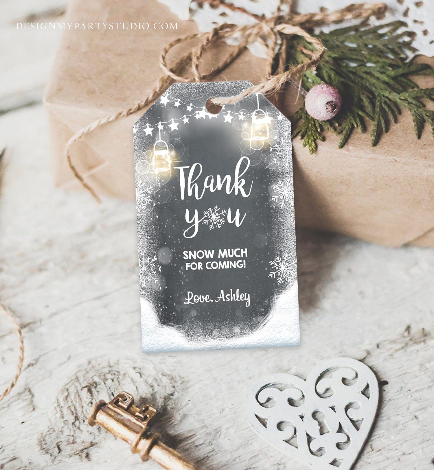 Editable Thank You Favor Tags Adult Birthday Tags Black and Gold Glitt -  Design My Party Studio