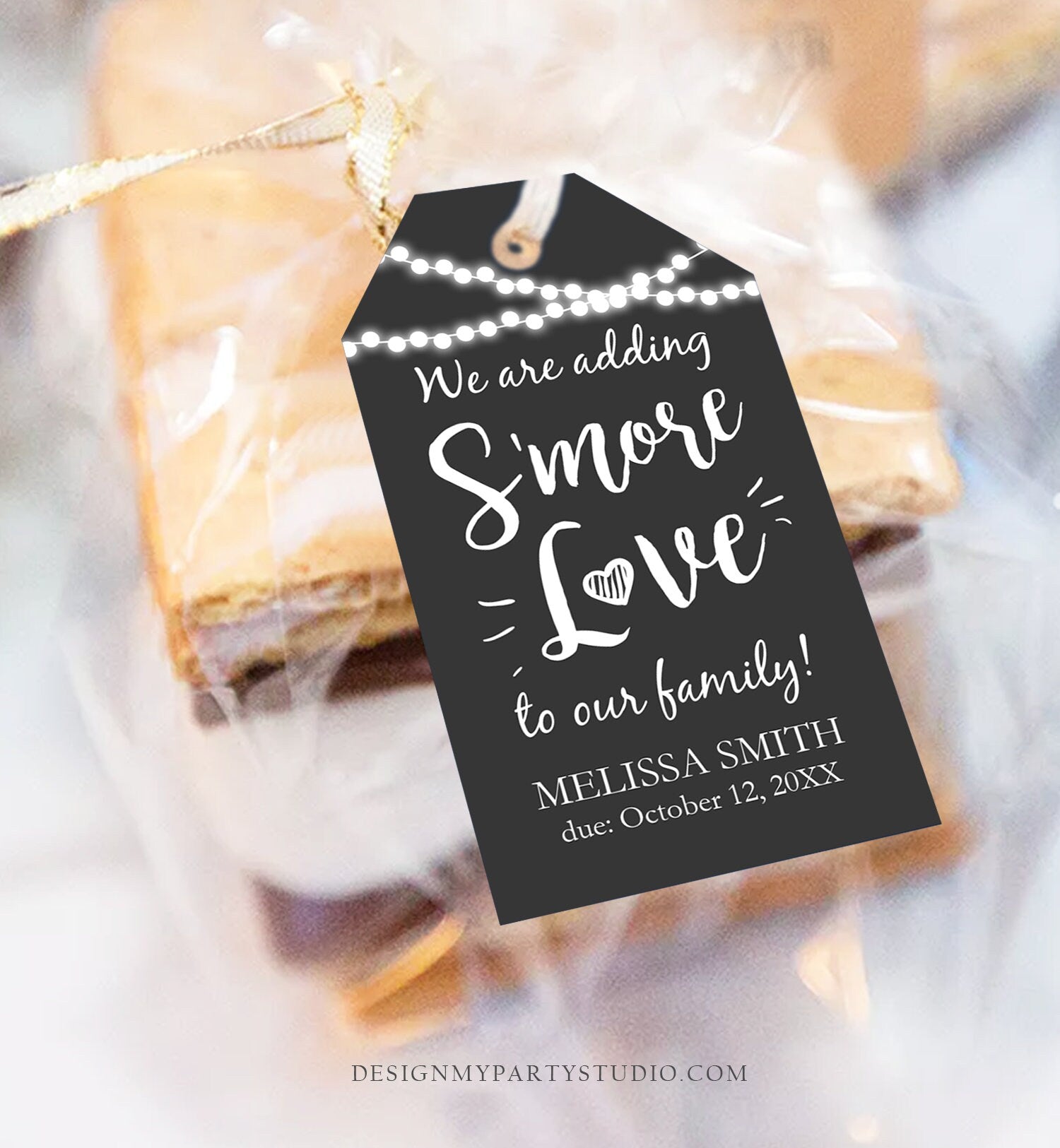 Editable S'more Love Baby Shower Favor Tags We Are Adding Smore Love To Our Family Smores Thank You Tag Printable Corjl Template 0276