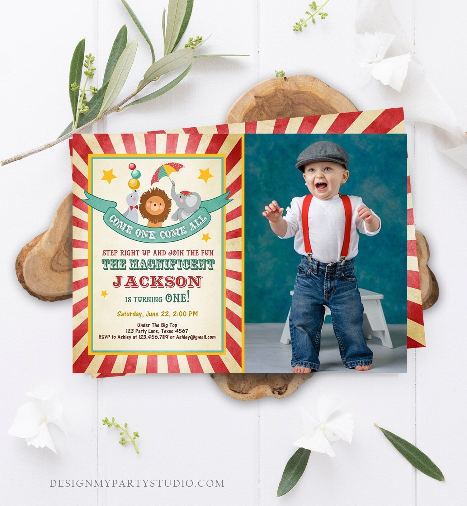 Editable Carnival Invitation Circus Birthday Invitation Carnival Invite Big Top Birthday Boy Vintage Printable Template Digital Corjl 0013