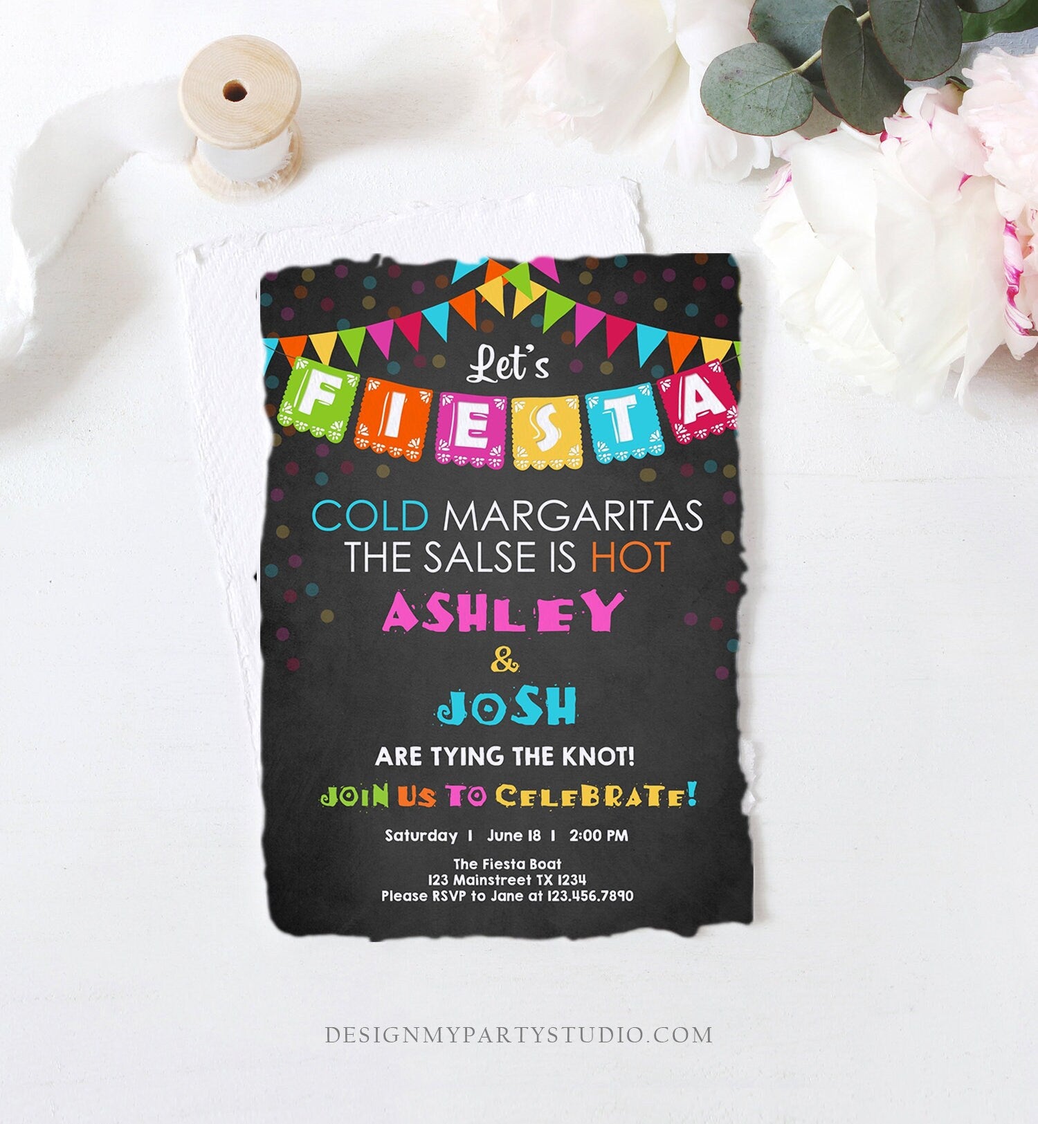 Editable Fiesta Engagement Party Invitation Coed Mexican Shower Wedding Party Lets Fiesta Instant Download Corjl Template Printable 0045