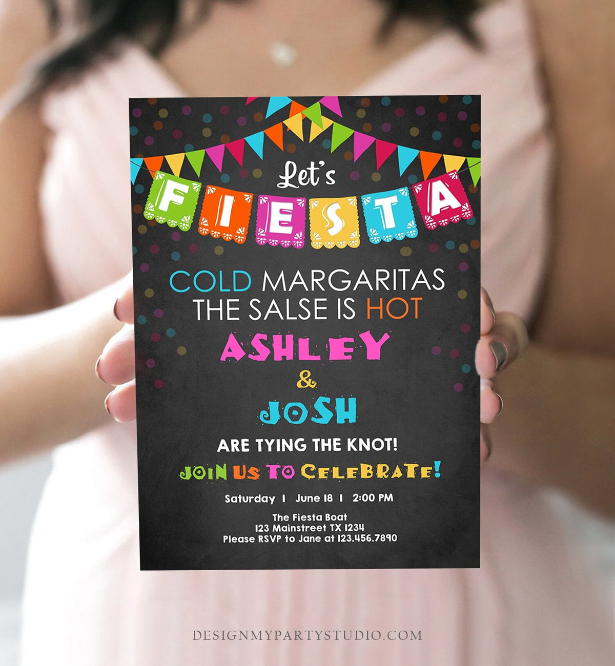 Editable Fiesta Engagement Party Invitation Coed Mexican Shower Wedding Party Lets Fiesta Instant Download Corjl Template Printable 0045