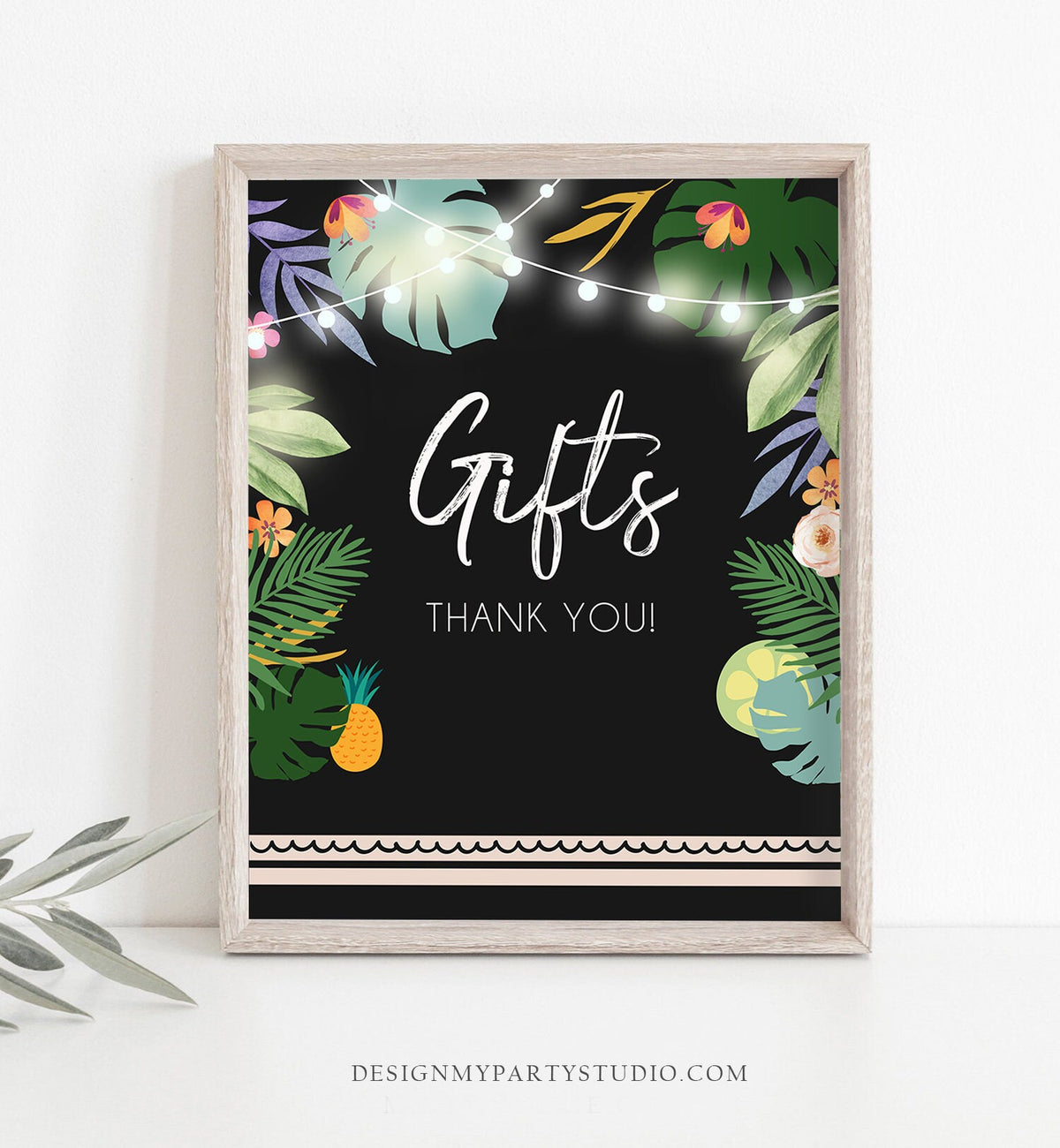 Gifts Thank You Sign Tropical Fiesta Aloha Luau Party Snack Sign Birthday Bridal Shower Baby Shower 8x10 Instant Download Printable 0183