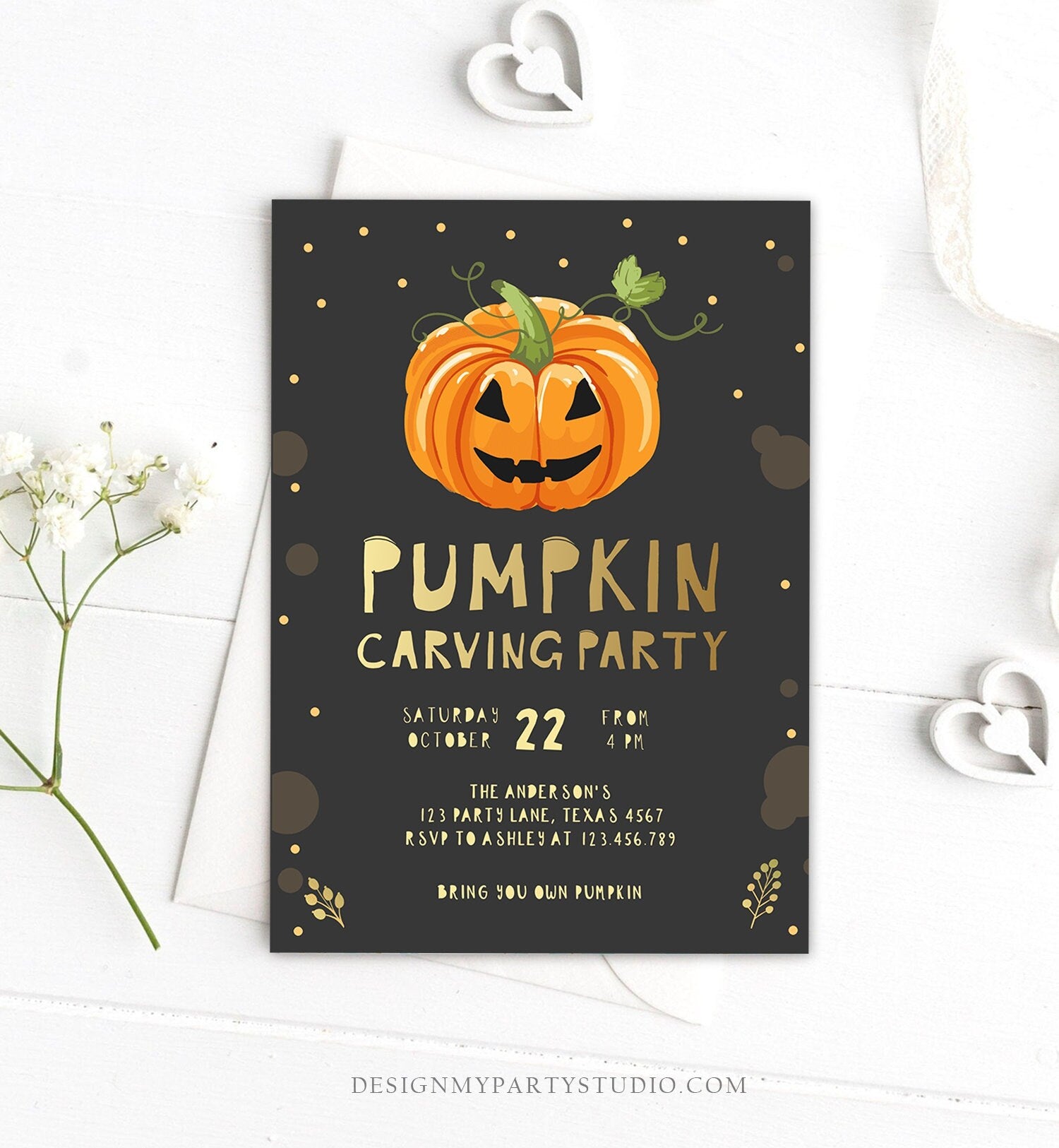 Pumpkin birthday newest invitation / Halloween Party / Fall party