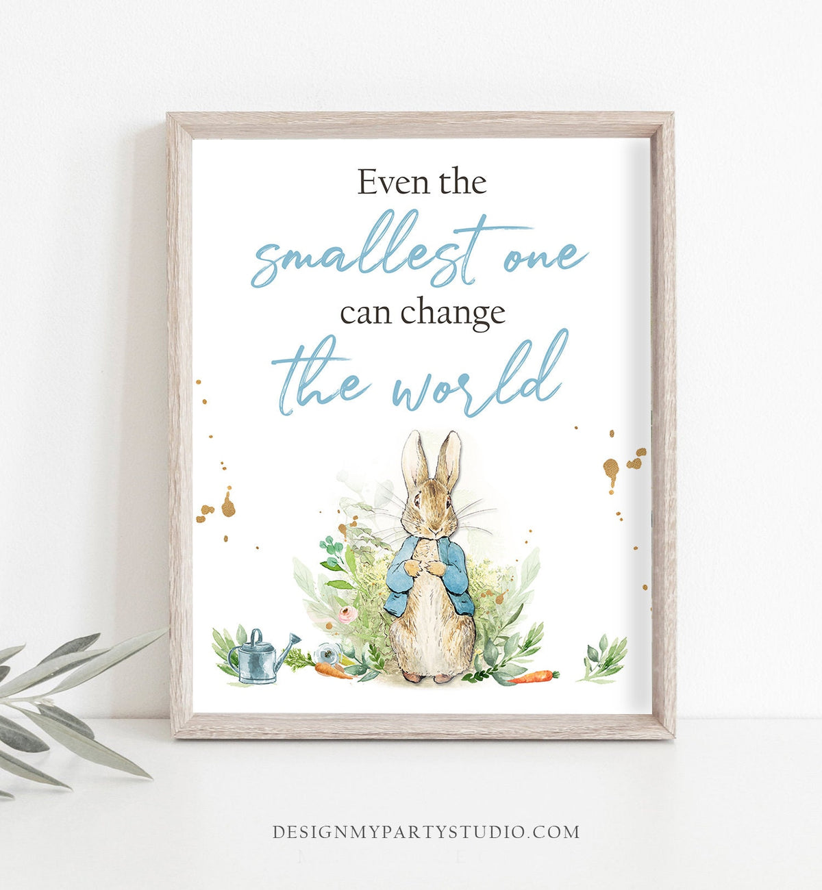 Peter Rabbit Nursery Prints Baby Shower Beatrix Potter Nursery Wall Art Peter Rabbit Print Birthday Boy Quote Greenery Sign PRINTABLE 0351