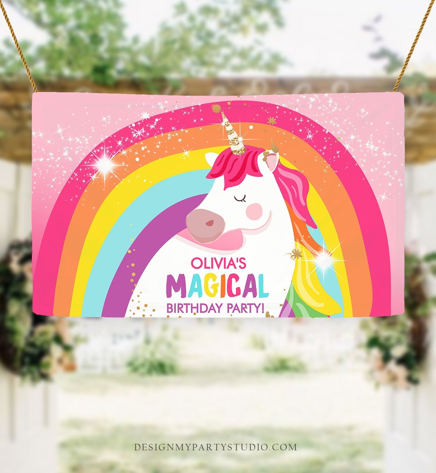 Rainbow Unicorn Party Decoration 