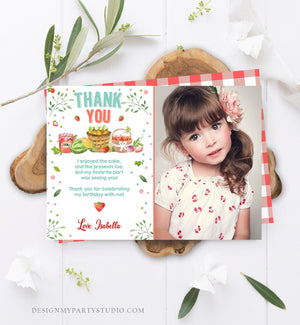 Editable Farmers Market Thank You Card Birthday Strawberry Home Grown Veggies Farm Fruits Market Download Printable Template Corjl 0144