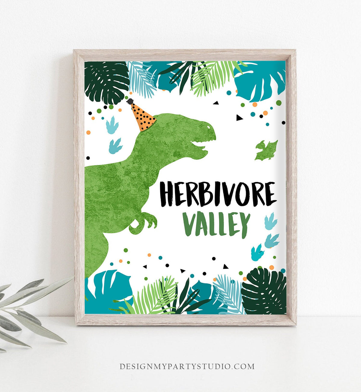 Herbivore Valley Dinosaur Birthday Sign Food Table Decor Dinosaur Birthday Dino Party Boy Prehistoric snacks T-Rex Table Sign PRINTABLE 0389