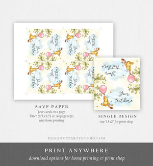 Editable Classic Winnie The Pooh Food Labels Pooh Place Card Tent Card Escort Card Pooh Baby Shower Decor Girl Printable Corjl Template 0425