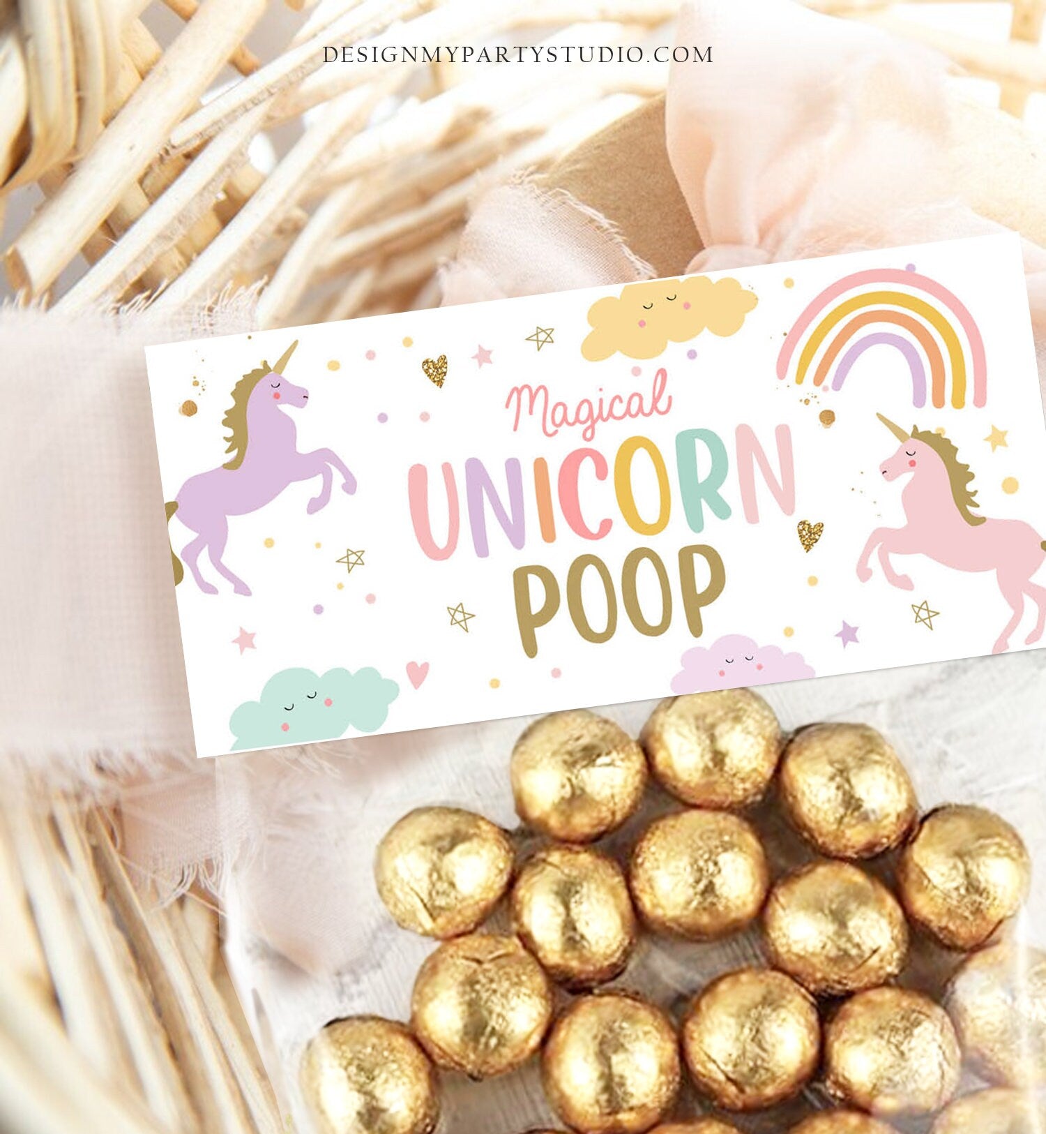 Printable Treat Bag toppers Unicorn Birthday Party Unicorn Poop Label Unicorn Party Favors Pastel Instant Download DIGITAL PRINTABLE 0426