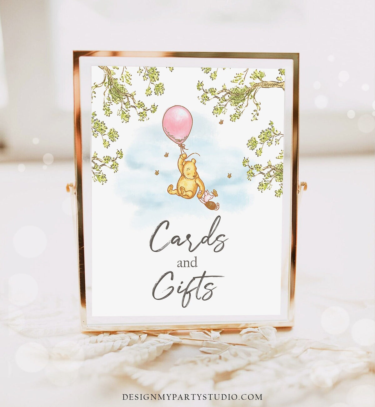 Cards and Gifts Sign Classic Winnie The Pooh Baby Shower Table Sign Pooh Party Sign Gifts Sign Pooh Decorations Download PRINTABLE 0425