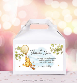 Editable Winnie The Pooh Gable Box Label Classic Pooh Birthday Gift Box Labels Pooh Party Favors Baby Shower Download Printable Corjl 0425